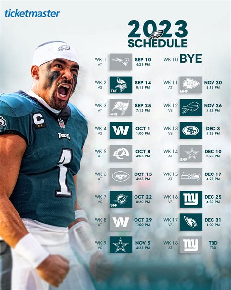 eagles schedule leak|Philadelphia Eagles 2023 schedule leaks tracker